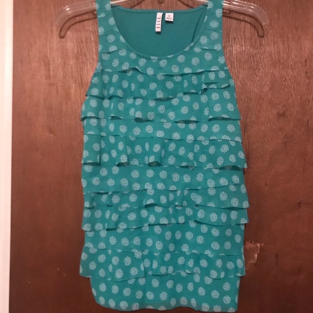 Elle ruffled sleeveless top